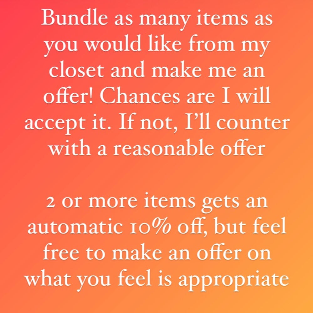 Bundle items and Make me an offer!